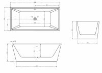 Акриловая ванна ABBER AB9224-1.6 160х80 схема 2