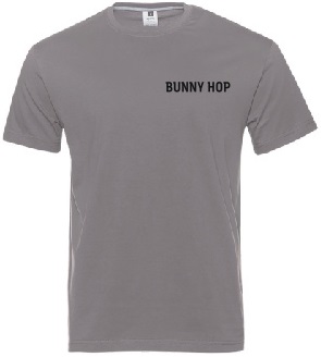 Merch футболка детская Bunny Hop Team серая 128 см.