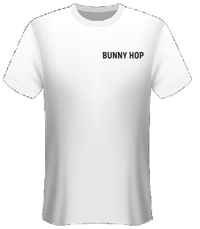 Merch футболка детская Bunny Hop Team белая 158 см.