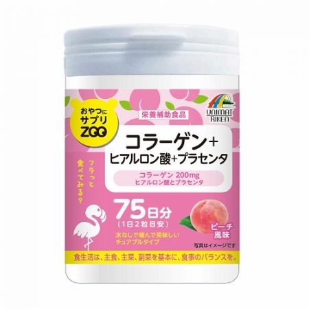 Unimat Riken ZOO Коллаген + гиалуроновая кислота + плацента на 75 дней (вкус персика)