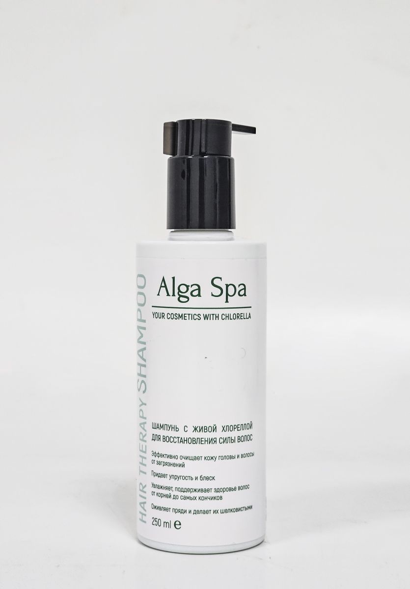 Alga Spa - Шампунь с живой хлореллой для восстановления силы волос. 250 мл
