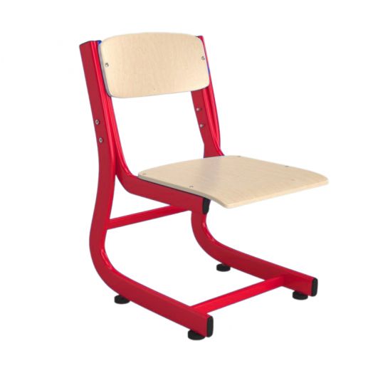 АТЛАНТ-ПРЕМИУМ стул ученический регулируемый (Красный металлокаркас)