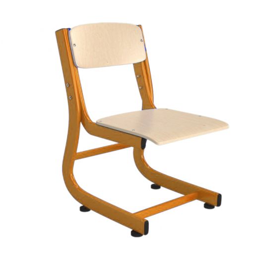 АТЛАНТ-ПРЕМИУМ стул ученический регулируемый (Оранжевый металлокаркас)