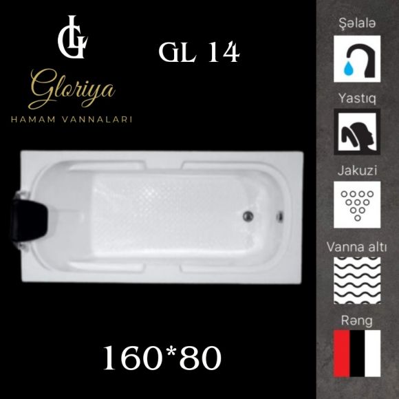 GLORİYA düz vannaları GL14 - 160*80 sm