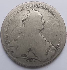 Императрица Екатерина II 1 рубль Российская империя  1773