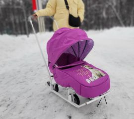 Санки-коляска Зимняя сказка 3 Люкс купить с доставкой в интернет-магазине Спортик