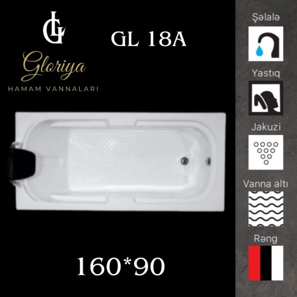 GLORİYA düz vannaları GL18A - 160*90 sm