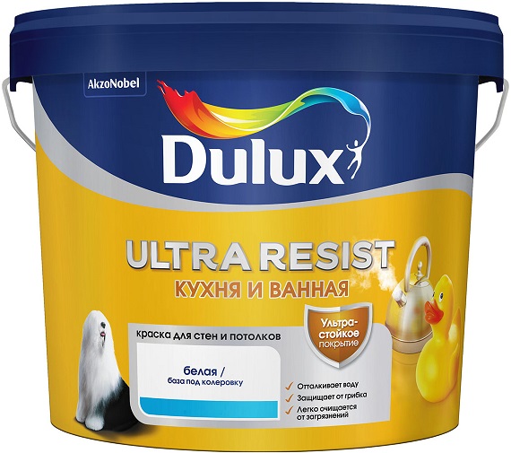  Кухня и Ванная Dulux Ultra Resist 5л для Влажных Помний .