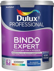 Краска для Стен и Потолков Dulux Professional Bindo Expert 9л Глубокоматовая, Белая для Внутренних Работ / Дюлакс Биндо Эксперт