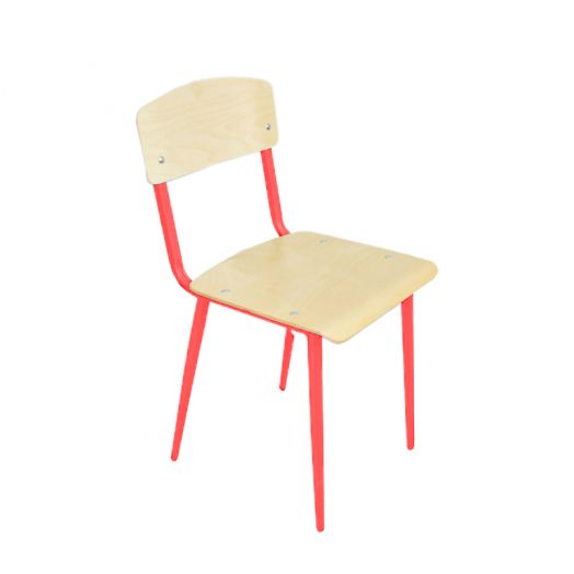 АХИЛЛЕС стул ученический на конусных опорах (Красный металлокаркас)