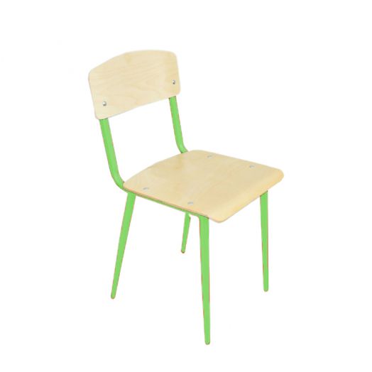 АХИЛЛЕС стул ученический на конусных опорах (Зелёный металлокаркас)