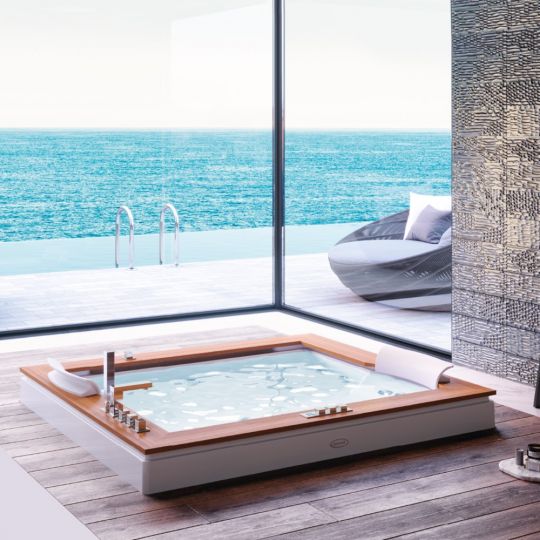 Гидромассажная ванна Jacuzzi Aura Plus Wood встраиваемая 180x150 ФОТО