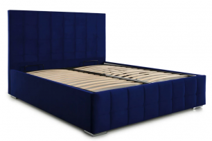 Кровать Пассаж 2 (180х200) Holland 60 (синий) ПМ/Н