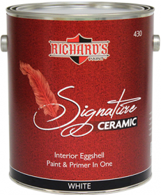 Краска Интерьерная Richards Paint 430 Signature Ceramic Eggshell 3,8л Белая, Яичная Скорлупа для Внутренних Работ / Ричардс