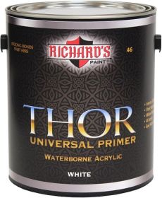 Грунтовка Блокирующая Пятна Richards Paint Thor 46 3.8л Универсальная, Быстросохнущая, Белая для Внутренних и Наружных Работ / Ричардс
