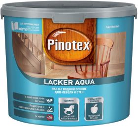 Лак для Мебели Pinotex Lacker Aqua 70 9л Глянцевый на Водной Основе для Защиты Деревянных Поверхностей / Пинотекс Лакер Аква 10