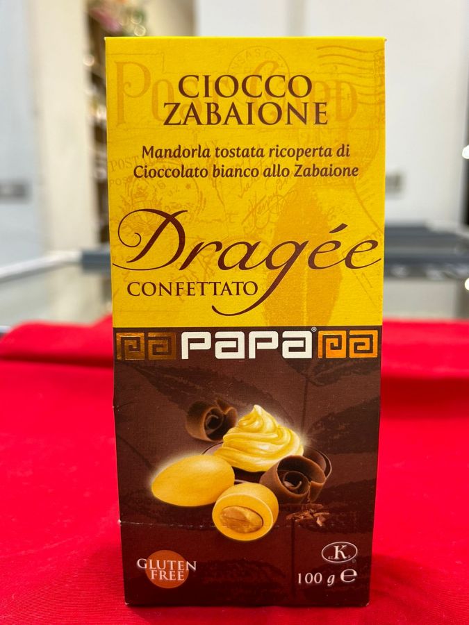 Миндаль в белом шоколаде Сабайон 100 г, CIOCCO ZABAIONE, Papa, 100 g