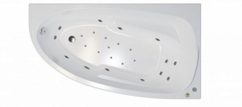 Акриловая ванна Triton Мадрид 150х95, левая, гидромассаж + спинной массаж