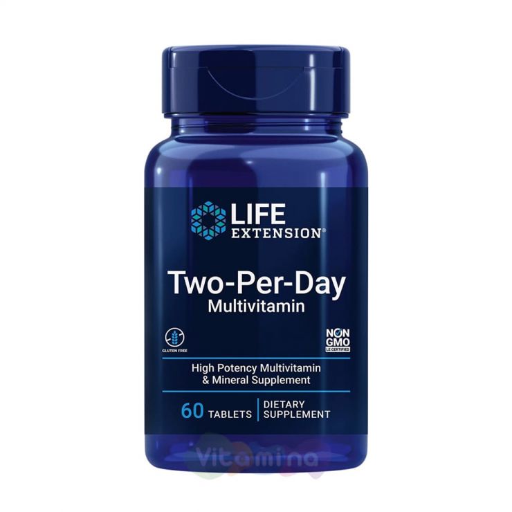 Life Extension Мультивитамины Two-Per-Day Multivitamin, 60 шт