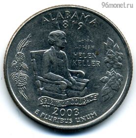 США 25 центов 2003 D Алабама