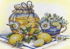 А4-К-1395 Acorns Лимонный натюрморт набор для вышивки бисером купить в магазине Золотая Игла