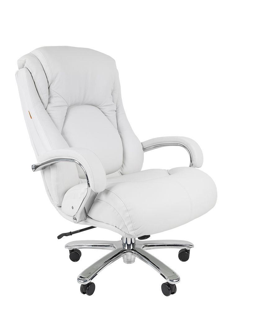 Кресло для руководителя CHAIRMAN 402 Натуральная кожа (Белое)