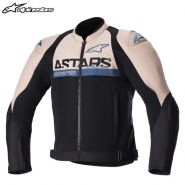Куртка Alpinestars SMX Air, чёрно-бежево-голубая