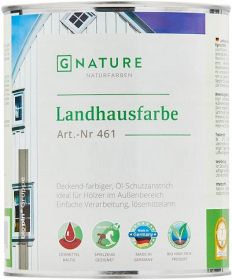 Краска Укрывная Gnature 461 Landhausfarbe 0.375л 6102 Серо-Зелёный для Защиты, Обновления Деревянных Фасадов.