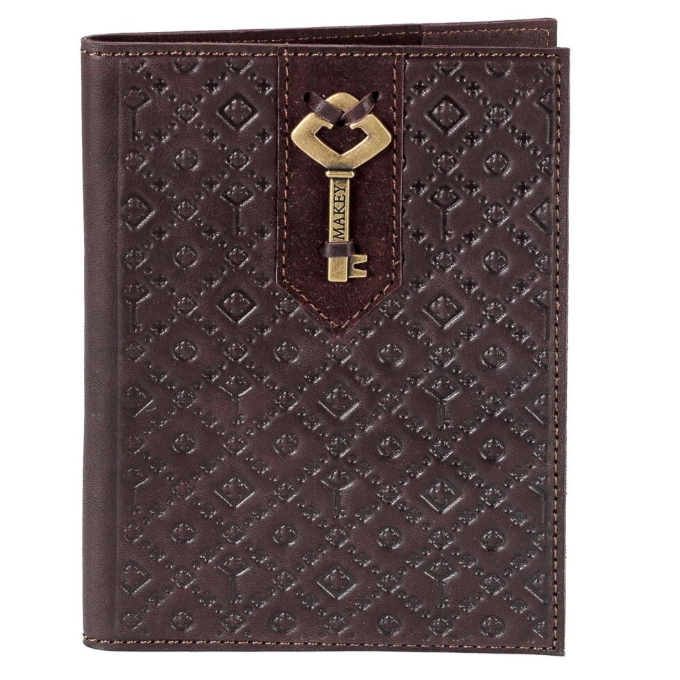 Макей Обложка на паспорт «Ключ». Цвет коричневый Арт. 009-08-31