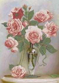 А3-К-1229 Acorns Розовые розы набор для вышивки бисером купить в магазине Золотая Игла