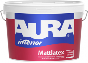 Краска для Стен и Потолков Aura Interior Mattlatex 2.7л Белая, Высококачественная, Моющаяся / Аура