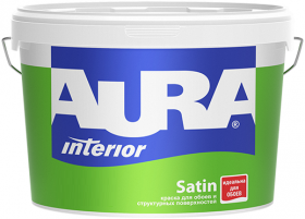 Краска для Обоев и Структурных Поверхностей Aura Interior Satin 4.5л Белая, Матовая / Аура