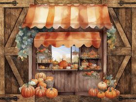Фон стена "Market autumn"