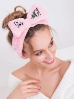 Косметическая повязка для волос OMG розовая