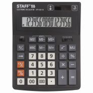 Калькулятор настольный STAFF PLUS STF-333 (200×154 мм), 16 разрядов, двойное питание 250417