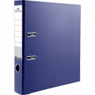 Папка-регистратор 50мм ПВХ ATTOMEX синяя металлическая окантовка, карман, разобранная 3093301