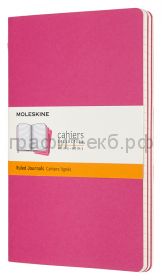 Книжка зап.Moleskine Large Cahier линейка розовый неон CH016D17