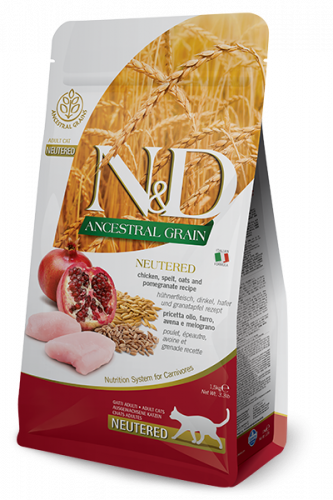 N&D Low Grain Cat Chicken & Pomegranate Neutered (курица, гранат для стерилизованных кошек)