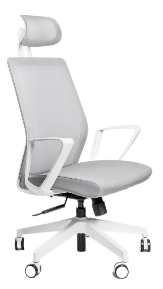 Офисное эргономичное кресло Soul (белый каркас/серое)