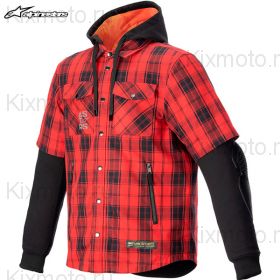Куртка Alpinestars MO.ST.EQ Tartan, Красно-черная