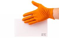 Нитриловые перчатки XL оранжевые, Disposable nitrile gloves XL orange