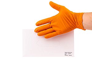 Нитриловые перчатки L оранжевые, Disposable nitrile gloves L orange
