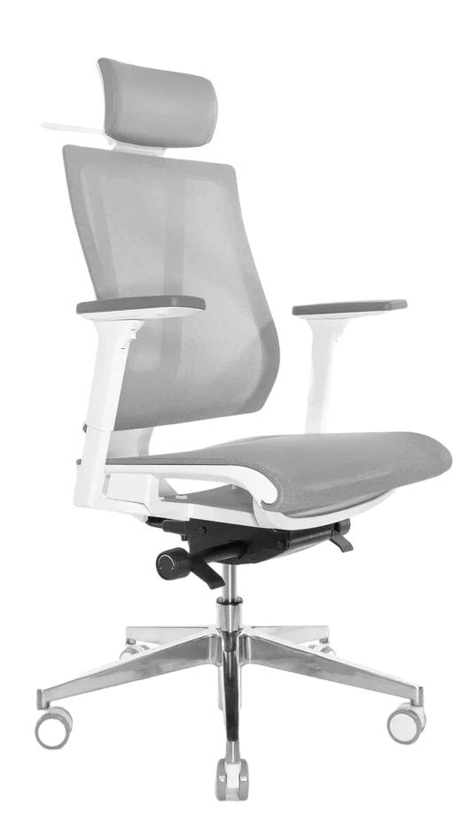 Эргономичное кресло  G1 AIR (каркас белый/серое)