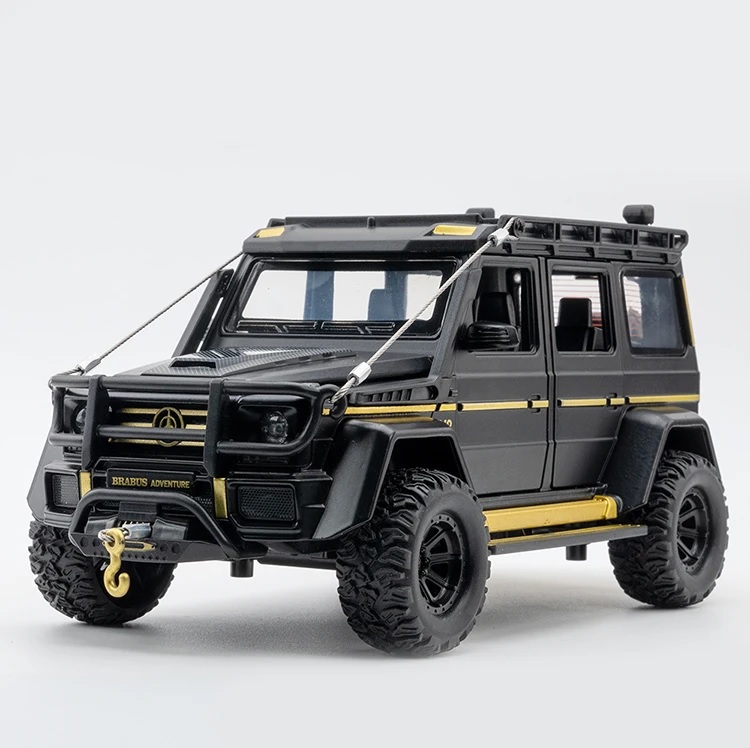 Джип Mercedes Brabus металлический с лебедкой капотными тросами свет, звук 1/24 B2421