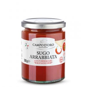 Соус Аррабьята острый с сыром Рагузано Campo d'Oro Sugo Arrabyata con Ragusano 300 г - Италия