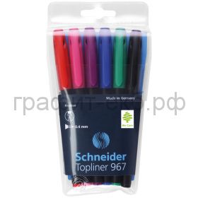 Ручка капиллярная Schneider TOPLINER 967 6цв. 0,4мм 196796