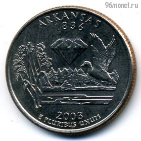 США 25 центов 2003 D Арканзас