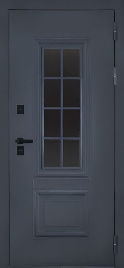 Стальная дверь "Galant" с окном (терморазрыв 3к). Заказная модель.