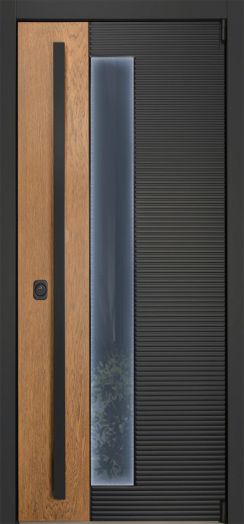 Стальная дверь "Century" с окном (терморазрыв). Заказная модель.