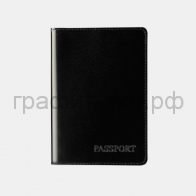 Обложка для паспорта Vector Rossi черный Анилин ОП-101-1110